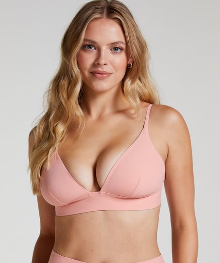 Smooth Triangle Bralette, Pink