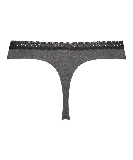 Cotton thong, Grey