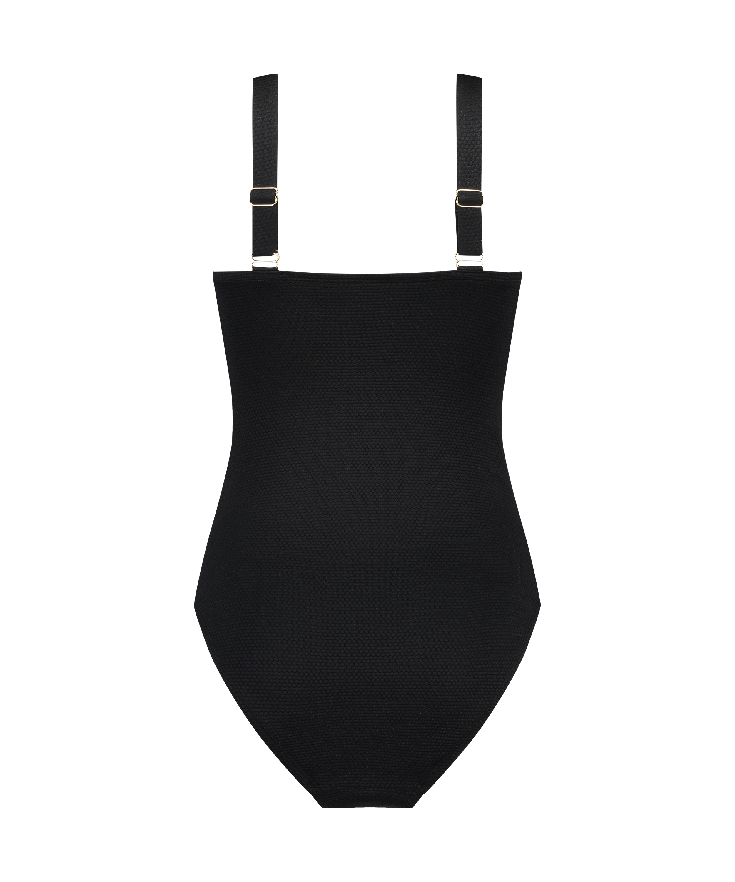 Scallop swimsuit, Black, main