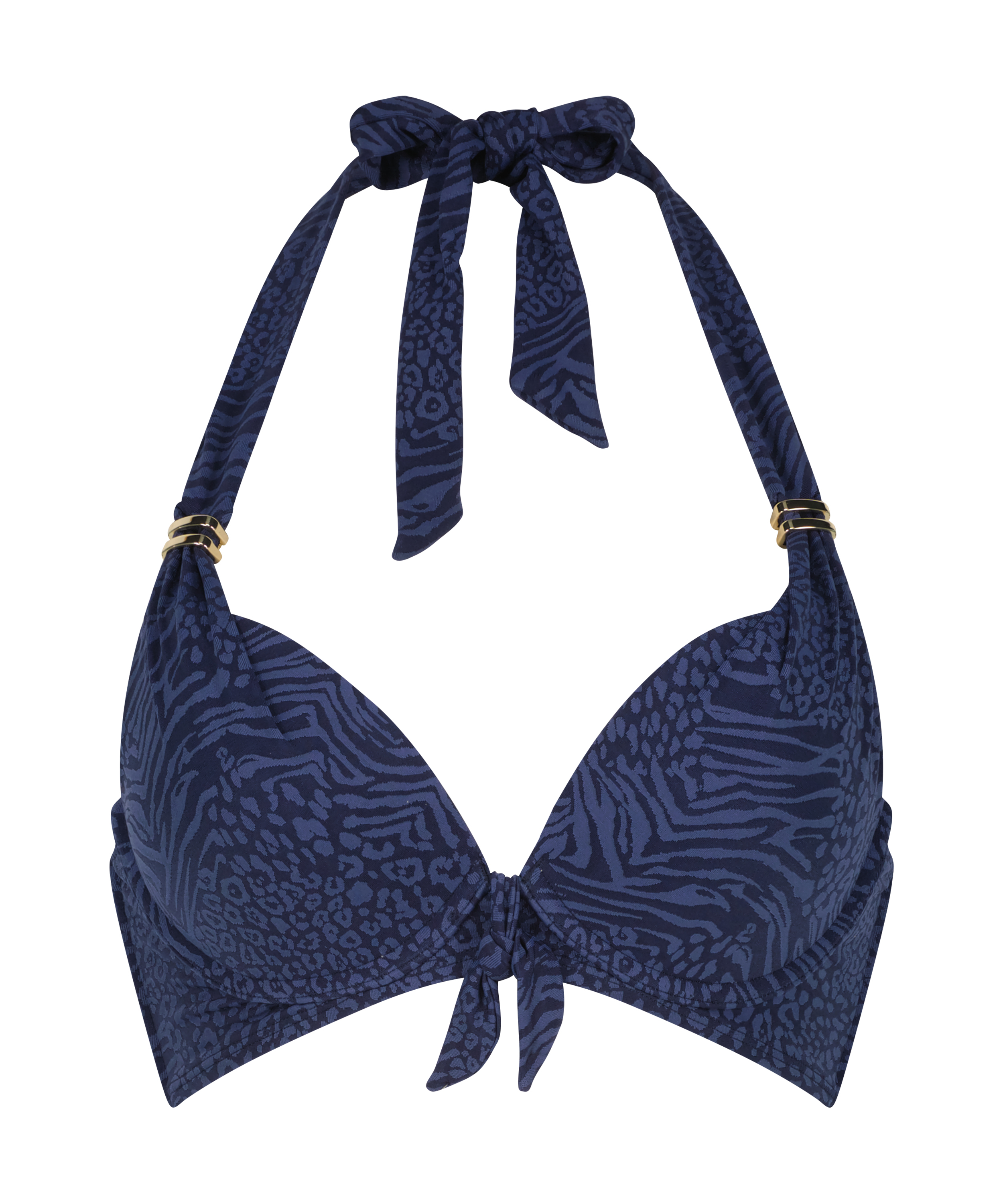 Kai Padded Underwired Push-Up Bikini Top, Blue, main