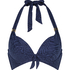 Kai Padded Underwired Push-Up Bikini Top, Blue