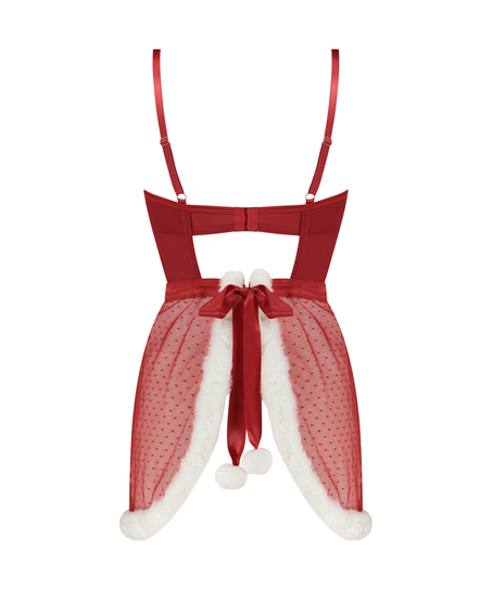Sexy Santa Wired Slip Dress, Red