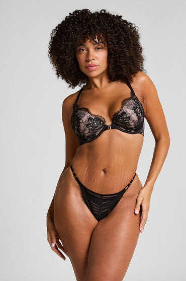 Hunkemöller Cynthia Highleg Tanga Black