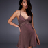 Satin Honey Slip Dress, Pink