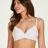 Rose Padded Non-Underwired Bra, White