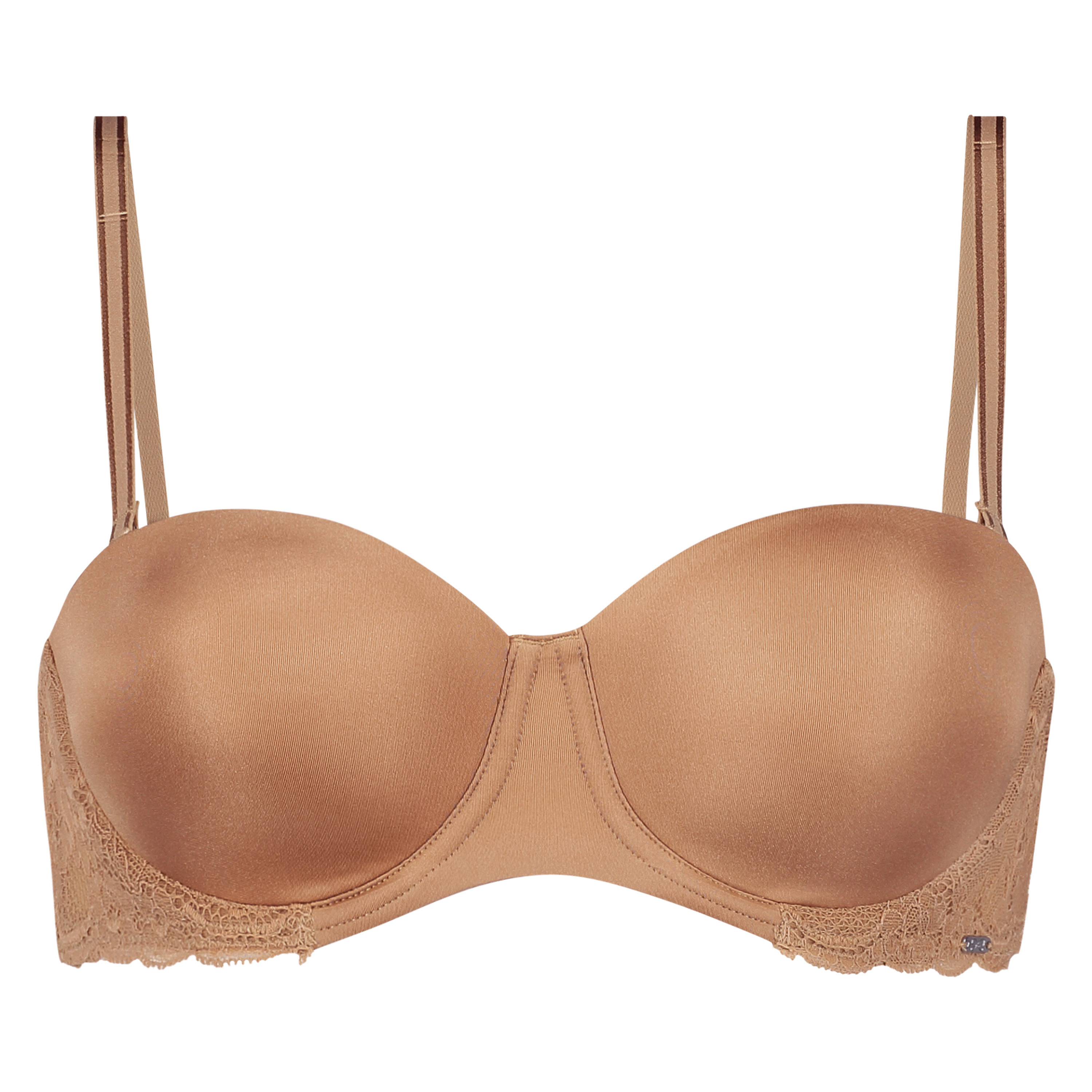 Angie Padded Strapless Underwired Bra, Beige, main