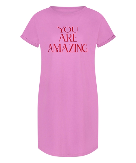 Round Neck Nightshirt, Pink