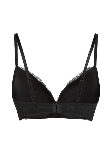 Marine Padded Underwired Push-Up Bra, Black