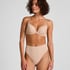 Plunge Padded Underwired Bra, Beige