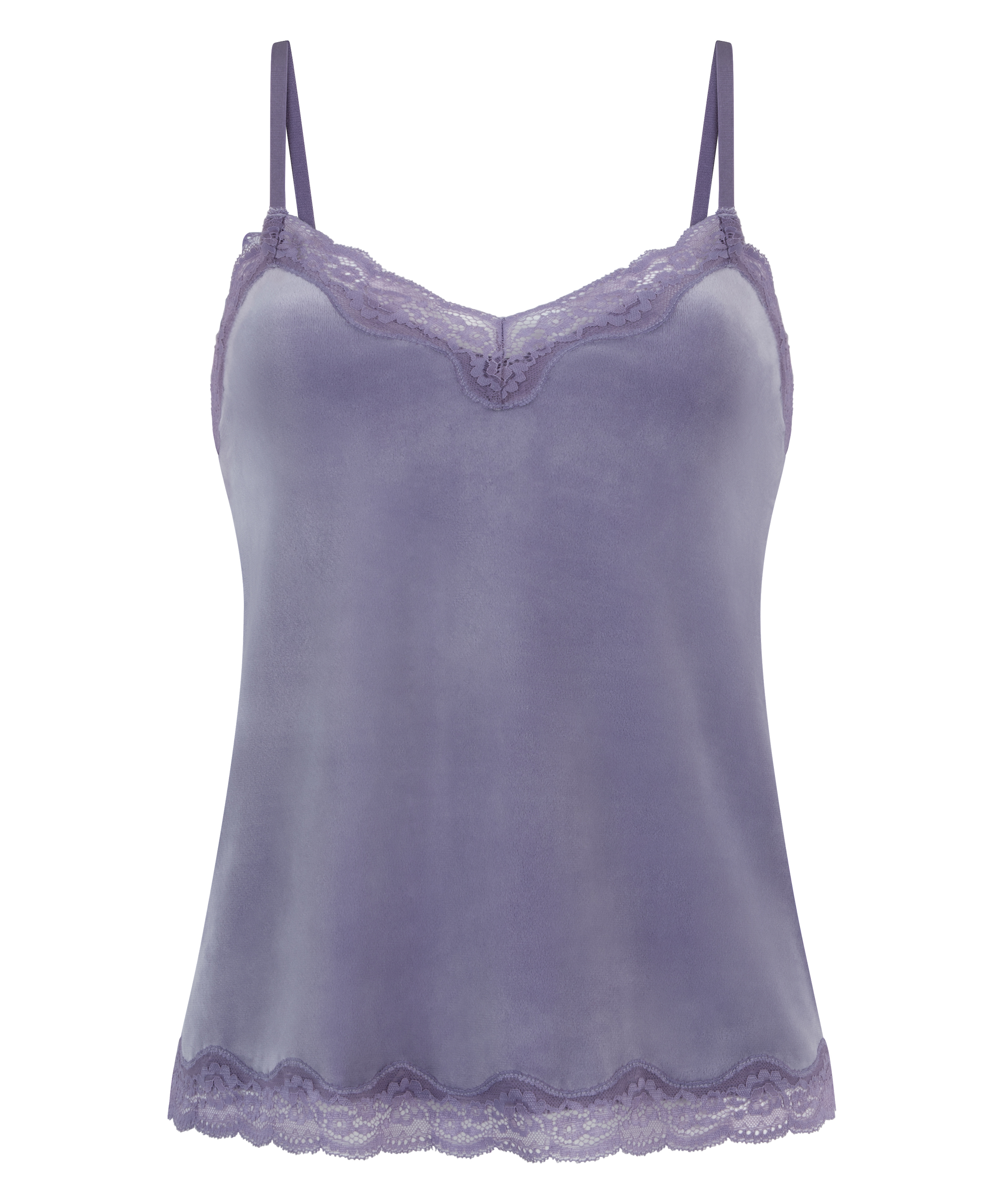 Velours Lace Cami Top, Purple, main