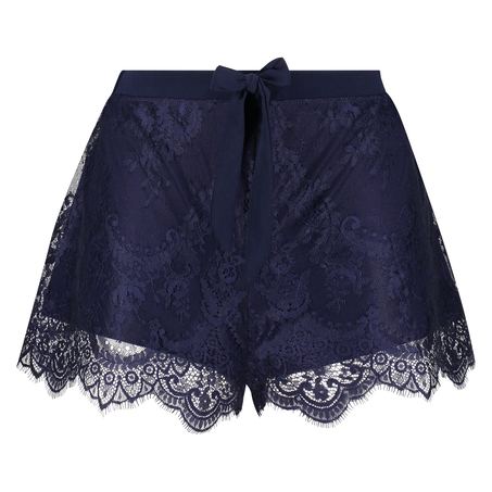 All-over Lace Pyjama Shorts, Blue