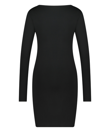 Henley Nightshirt, Black