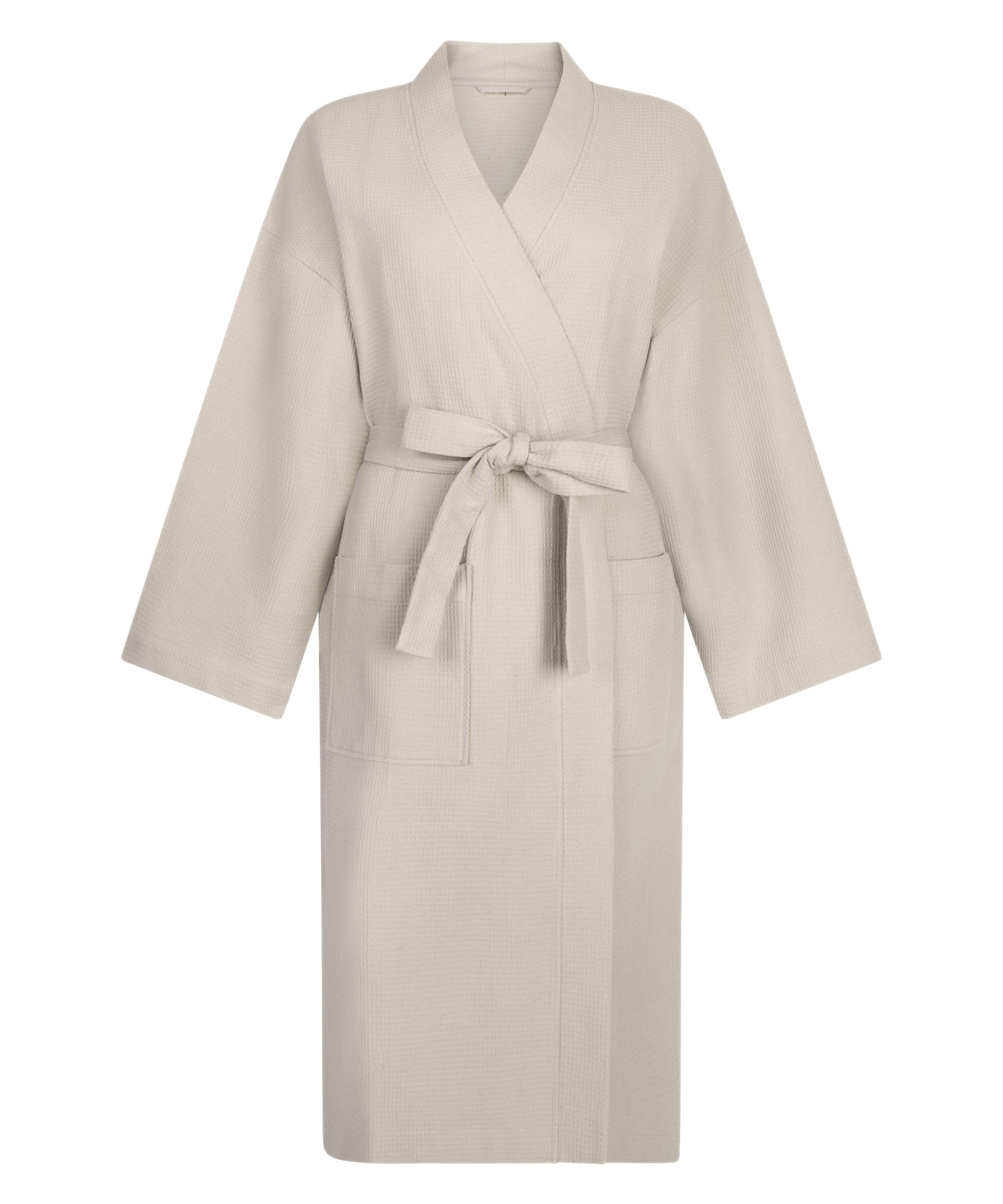 Waffle Bathrobe, Beige, main