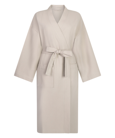 Waffle Bathrobe, Beige