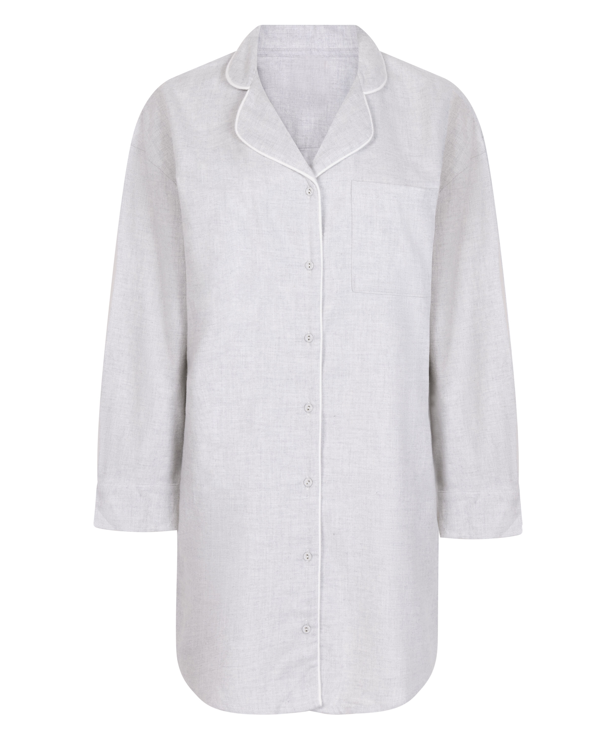 Flannel Nightshirt, Grey