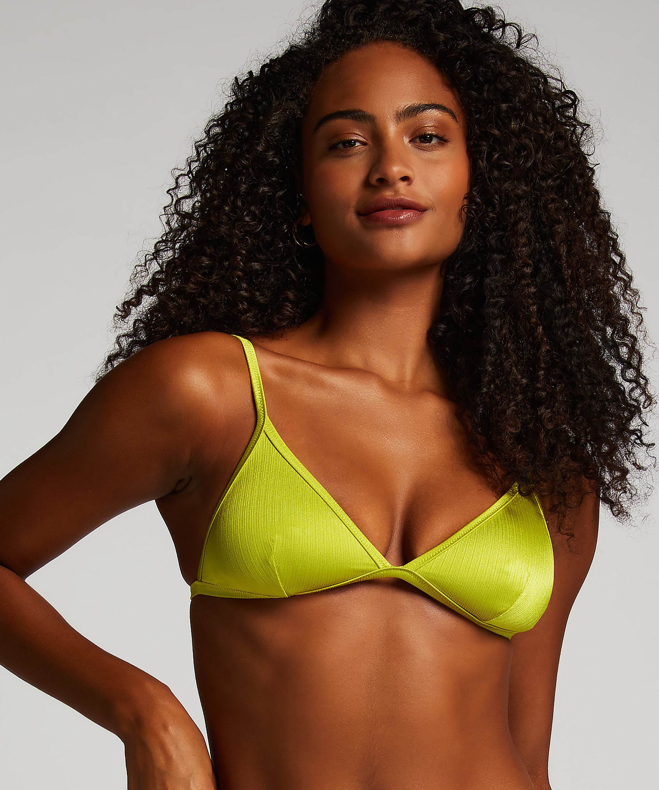 Luna Triangle Bikini Top, Green Luna Triangle Bikini Top, Green