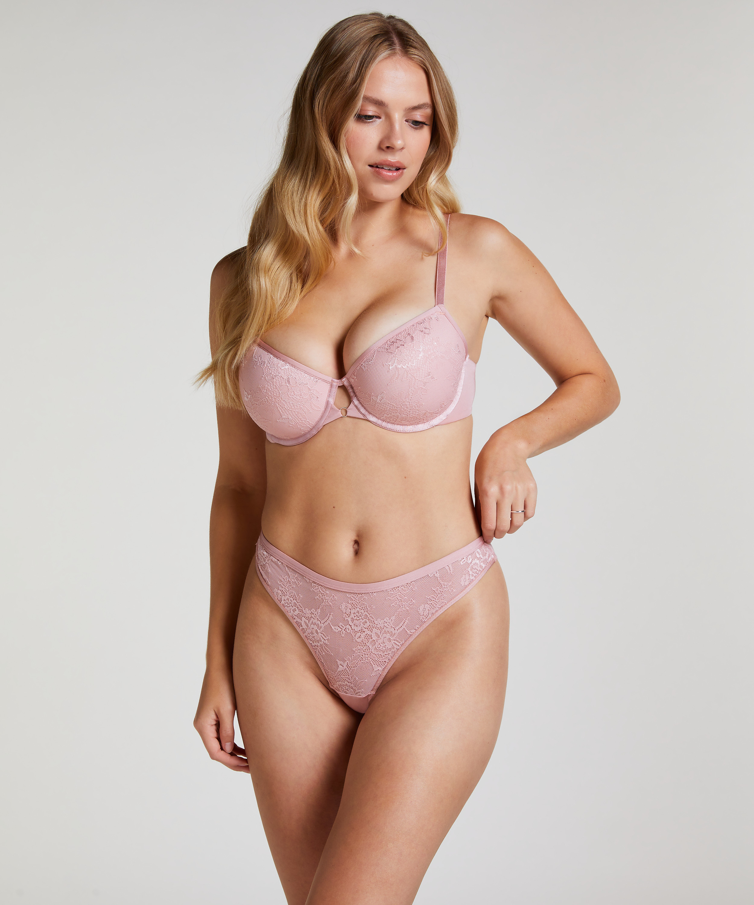 Lea Padded Underwired Bra, Pink, main