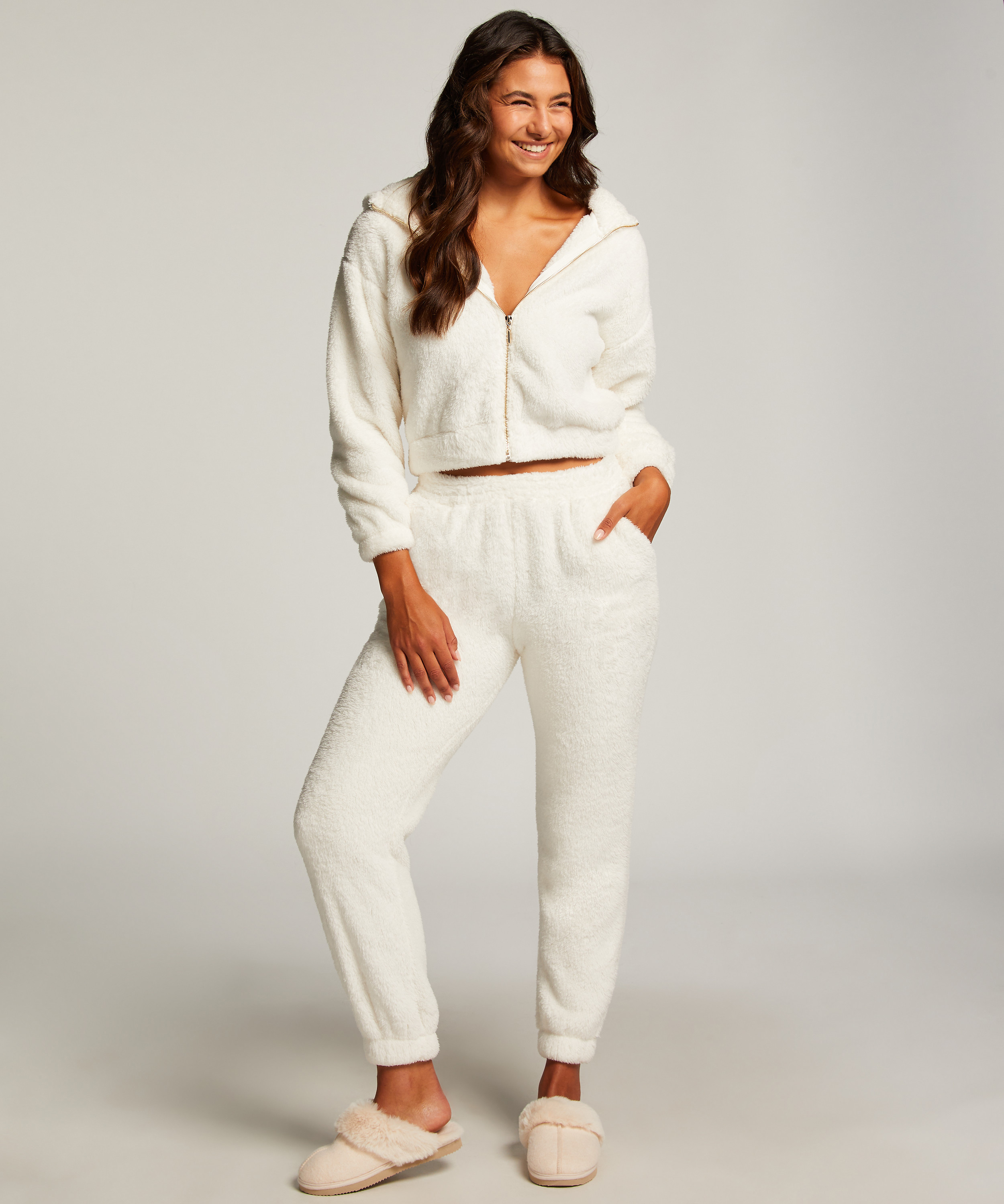 Fleece Jacket, White, main