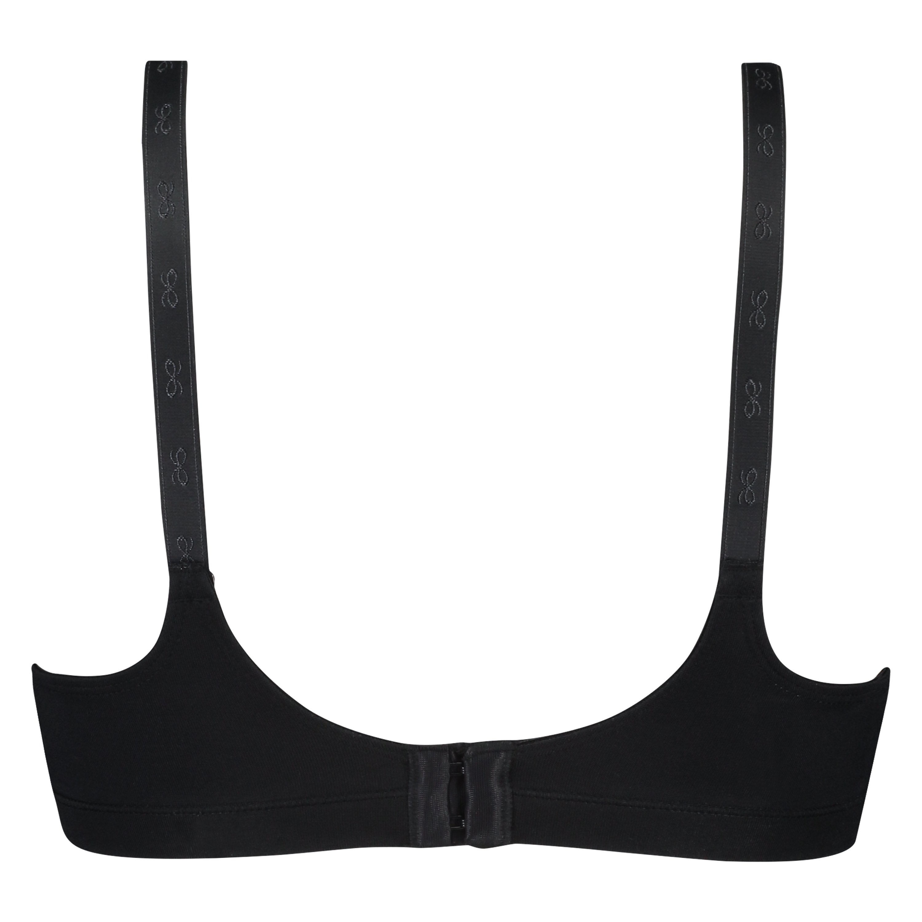 Non-Padded Non-Underwired Bra, Black, main