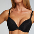 Maya Padded Underwired Push-Up Bra, Black