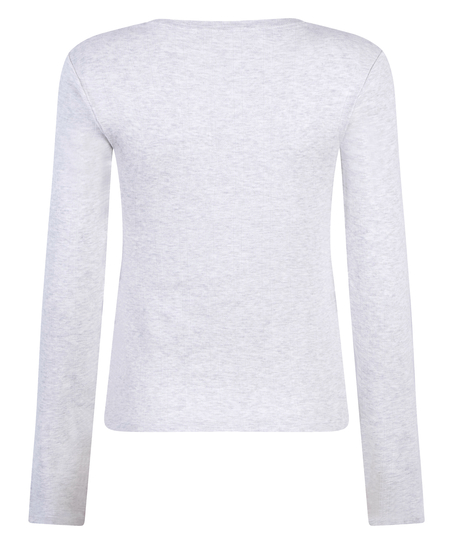 Pyjama top Pointelle, Grey