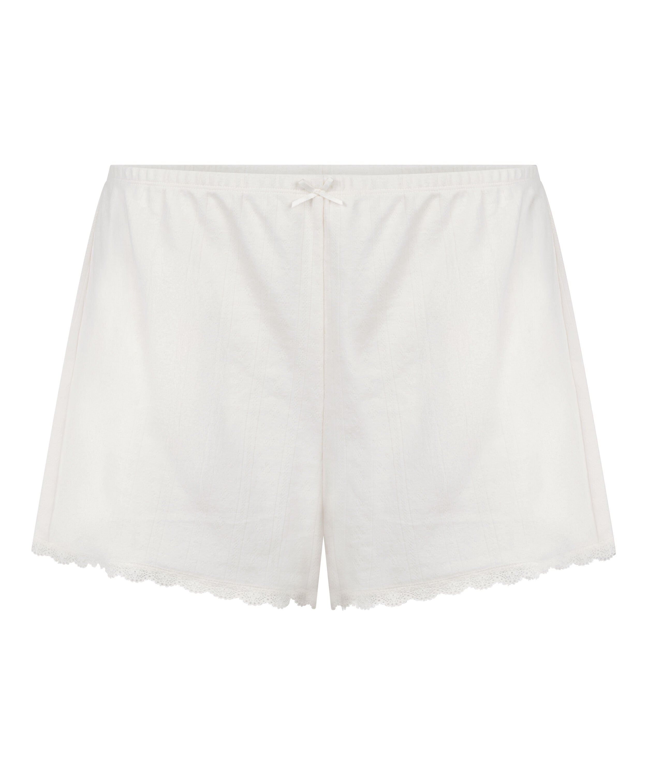 Pointelle Shorts, White