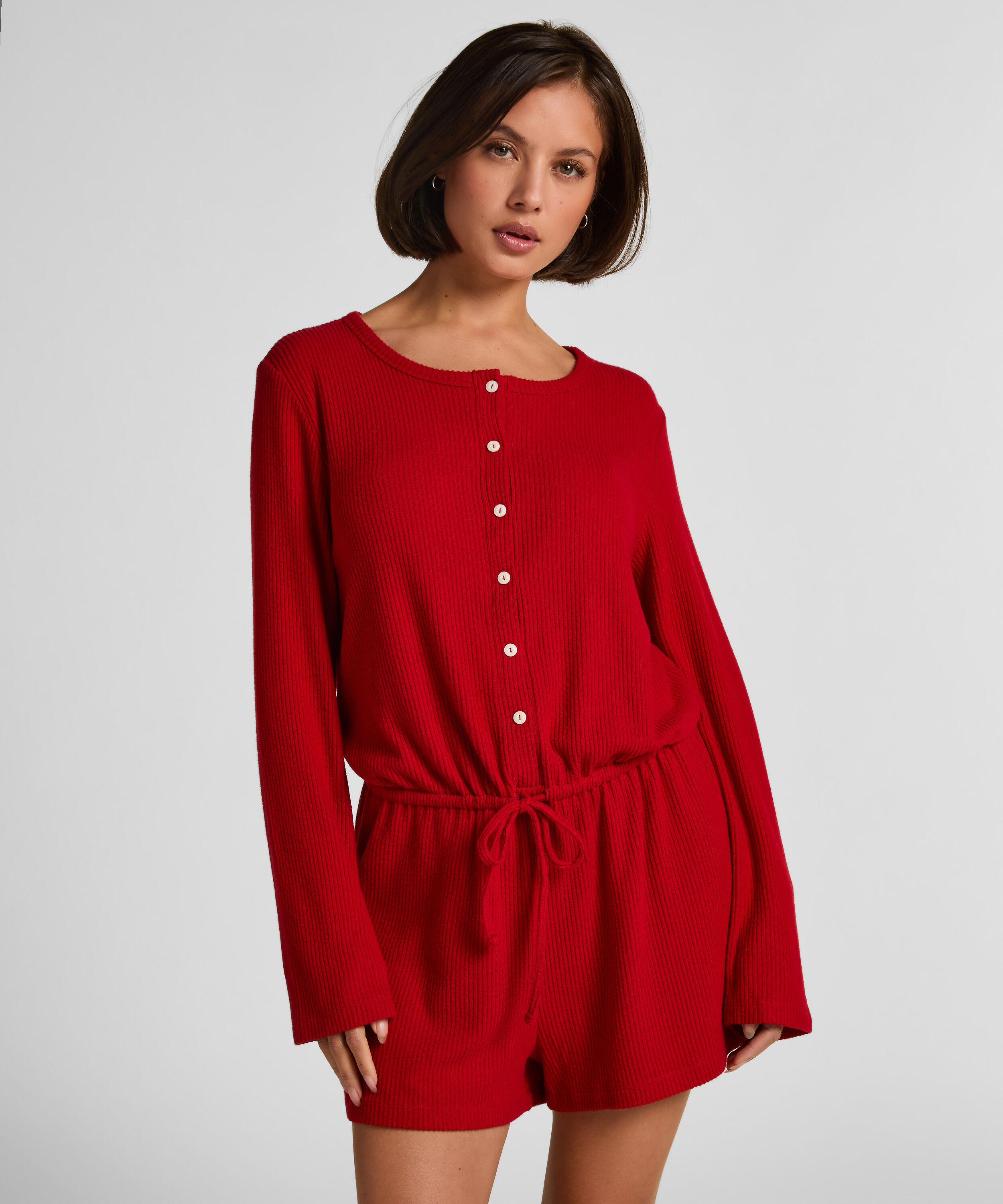 Onesie Short Jersey Rib, Red Onesie Short Jersey Rib, Red
