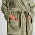 Fleece Bathrobe, Green