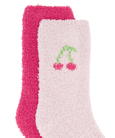 2 pairs of socks Cosy, Pink