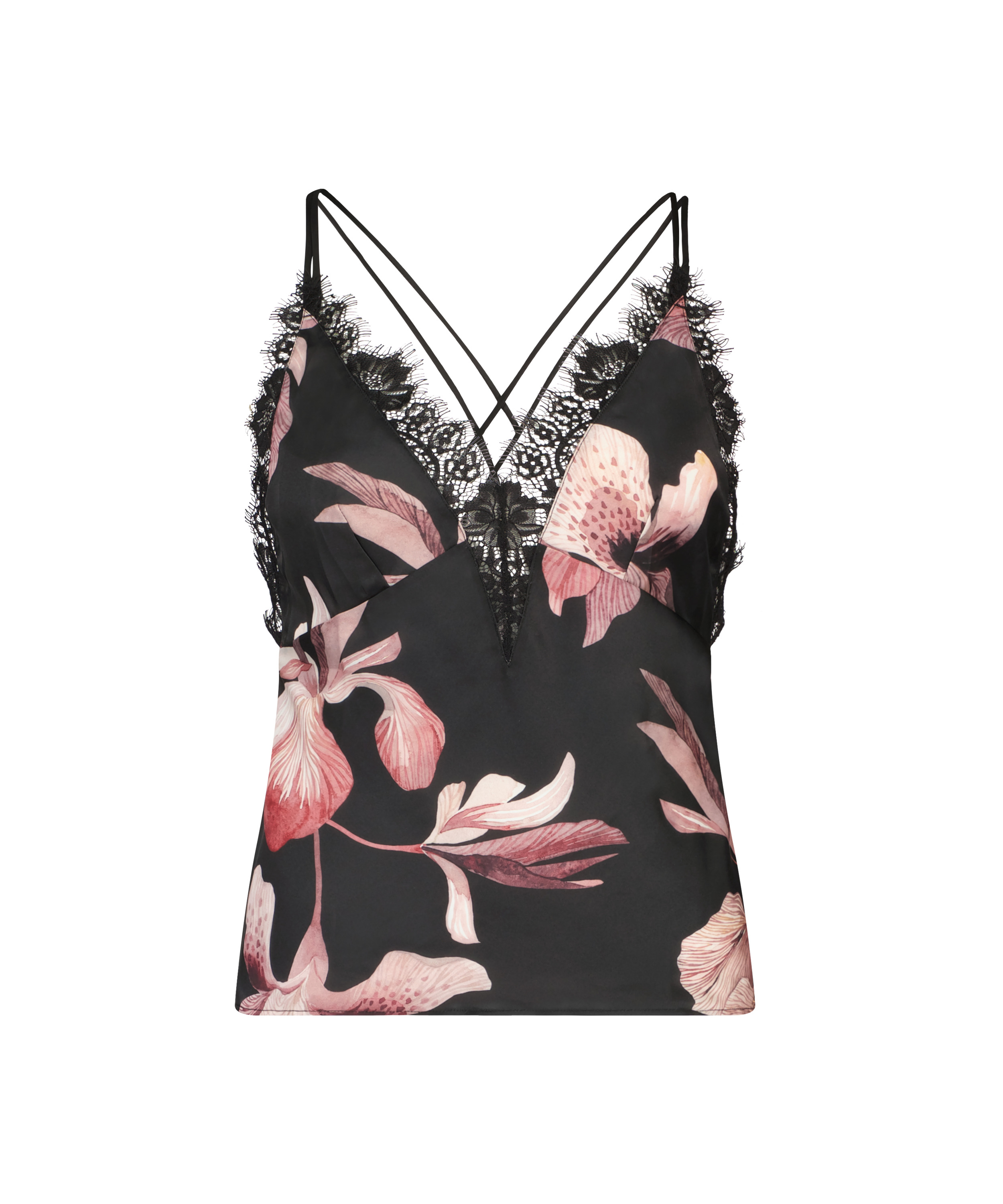 Lace Cami, Black, main