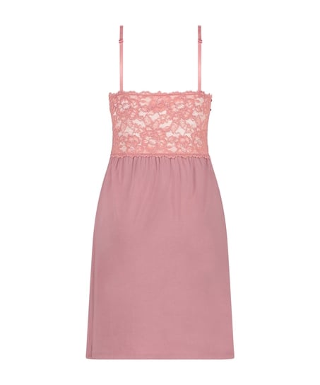 Nora Lace Slip Dress, Pink