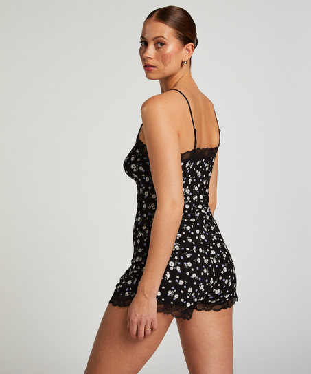 Cami Short Pyjama Set, Black