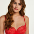 Rose Non-Padded Underwired Bra, Red