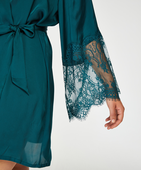 Satin Kimono, Blue