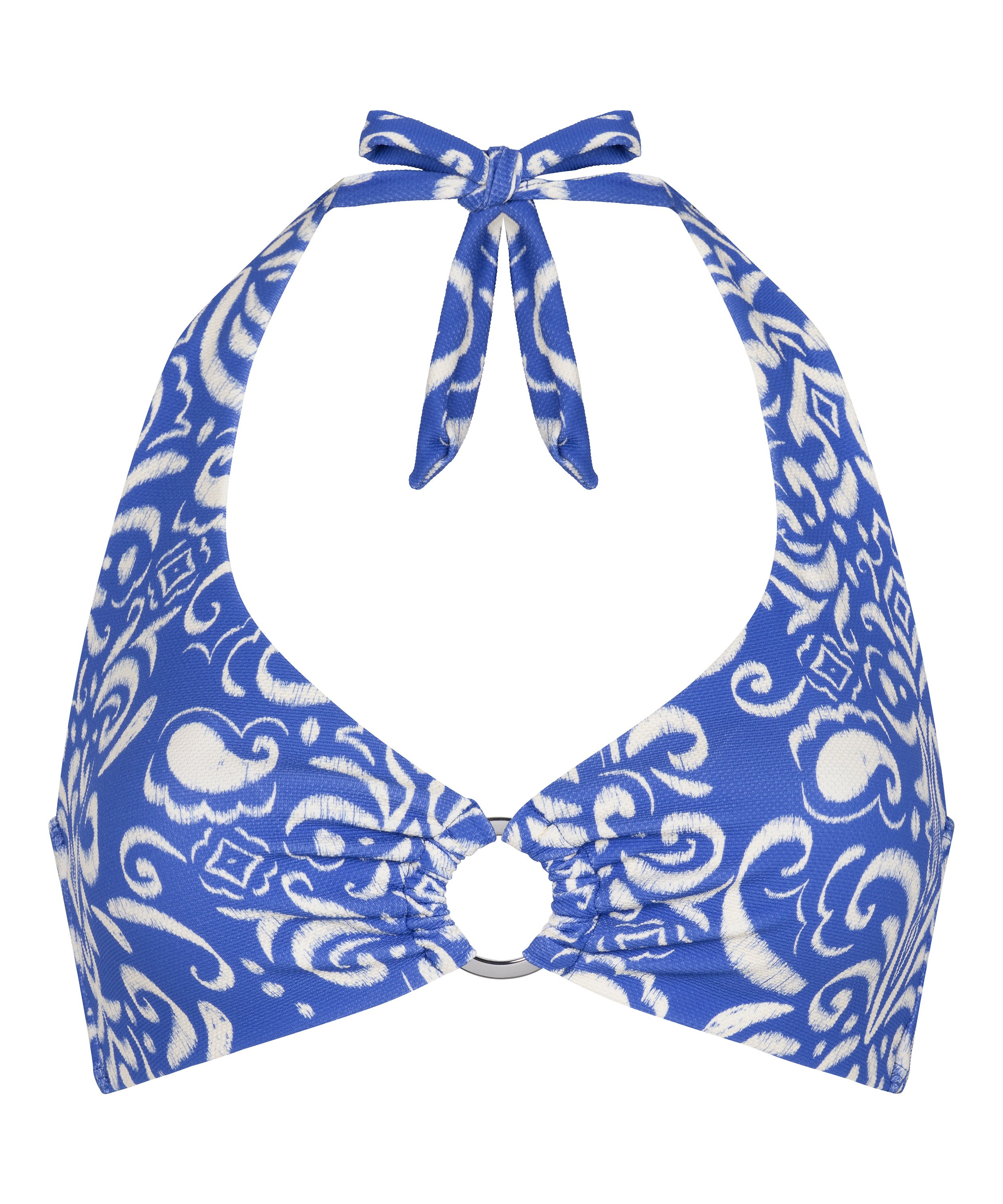 Cancun Halter Crop Top, Blue, main