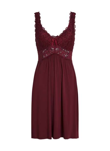 Nora Lace Slip Dress, Purple