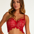 Marilee Padded Underwired Longline Bra, Red