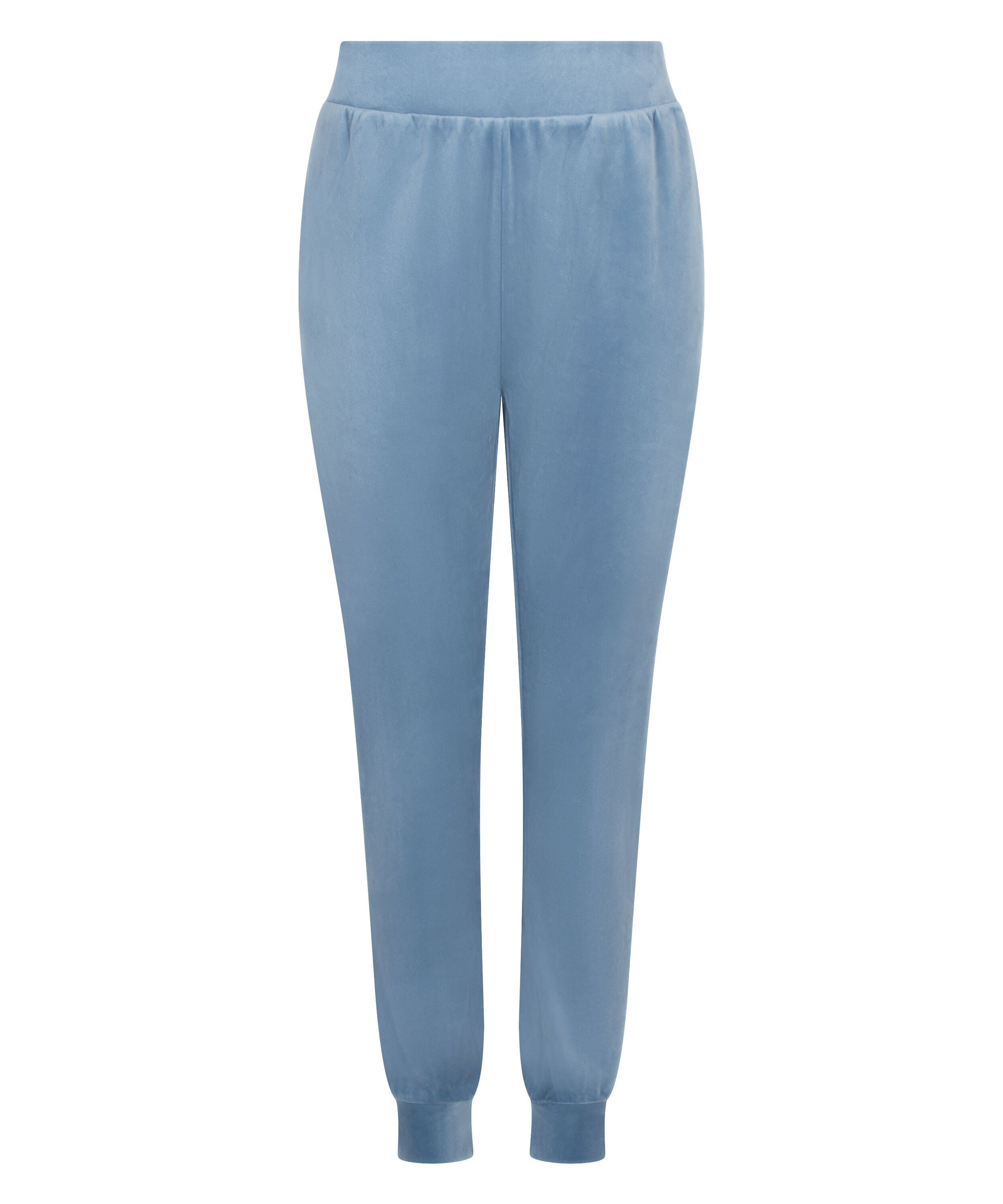 Tall Velours Jogging Bottoms, Blue
