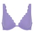 Scallop non-padded underwired bikini top, Purple