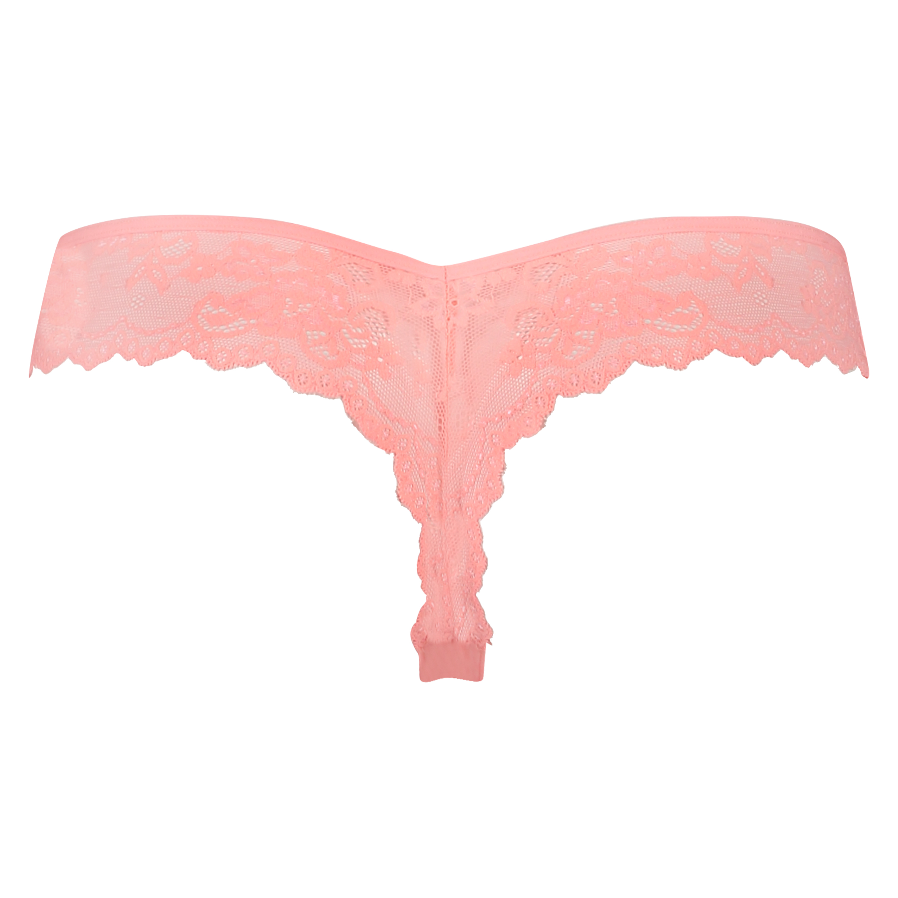 Lace Back Invisible Thong, Orange, main