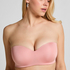 Smooth Padded Underwired Strapless Push-Up Bra, Pink