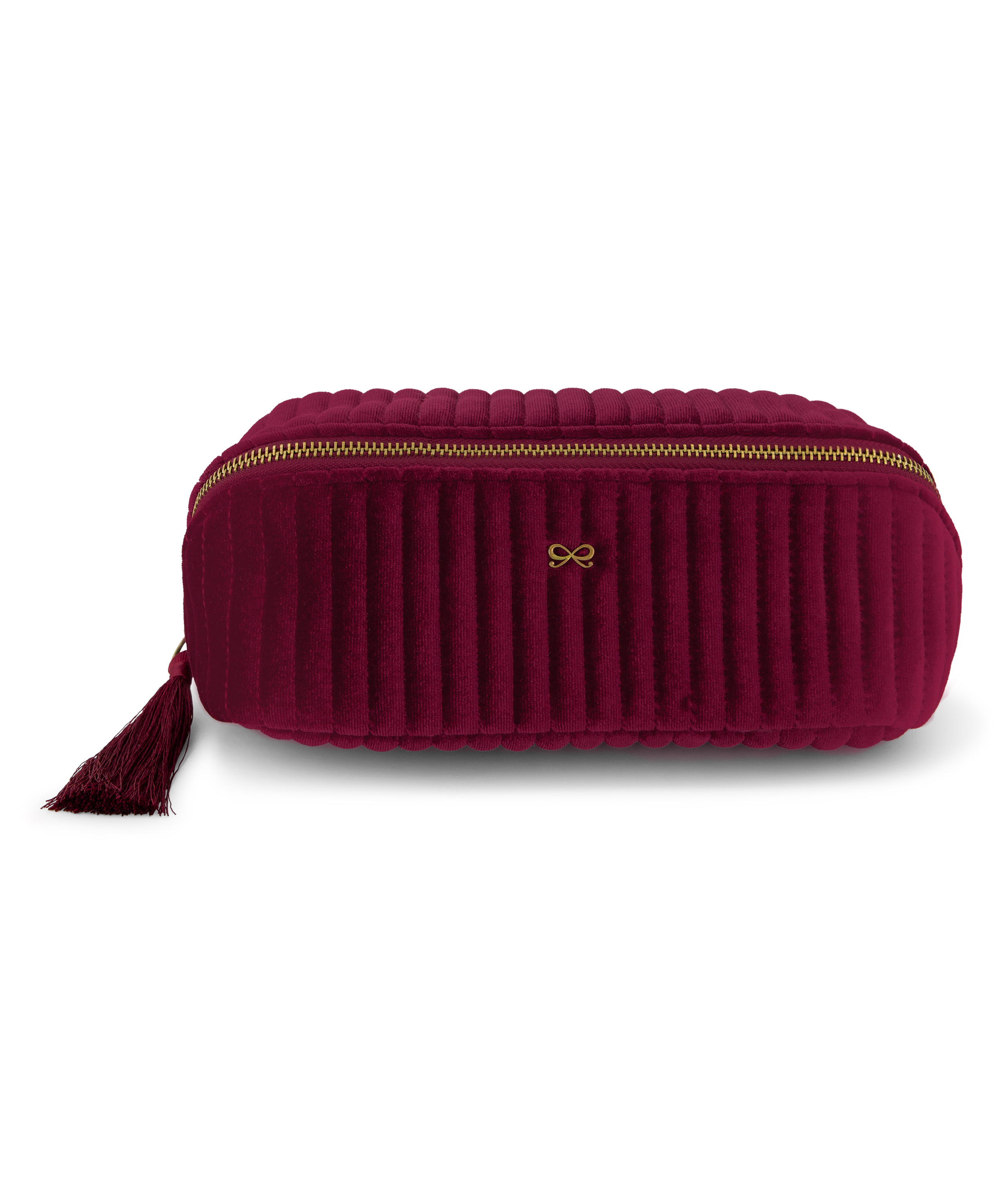 Velvet Make-Up Bag, Red, main