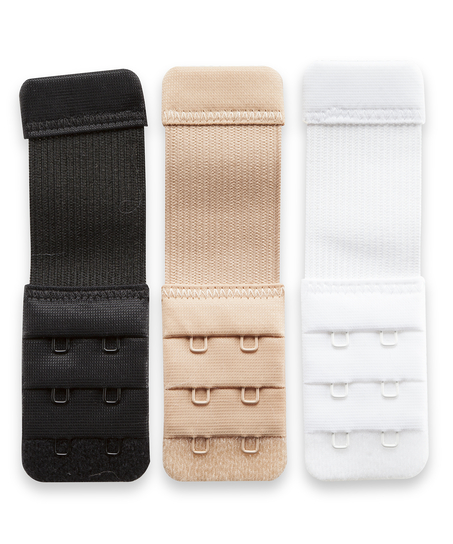 3-Pack Bra Extenders, White