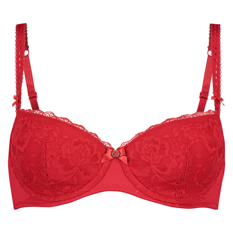 Maya Padded Underwired Bra, Red