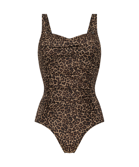 Leopard swimsuit, Brown