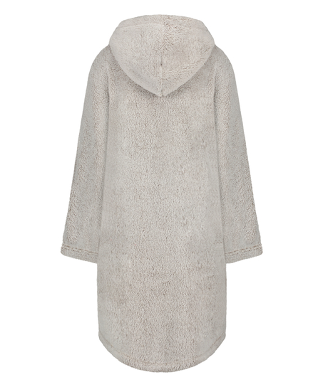 Flannel Fleece Hoodie, Grey