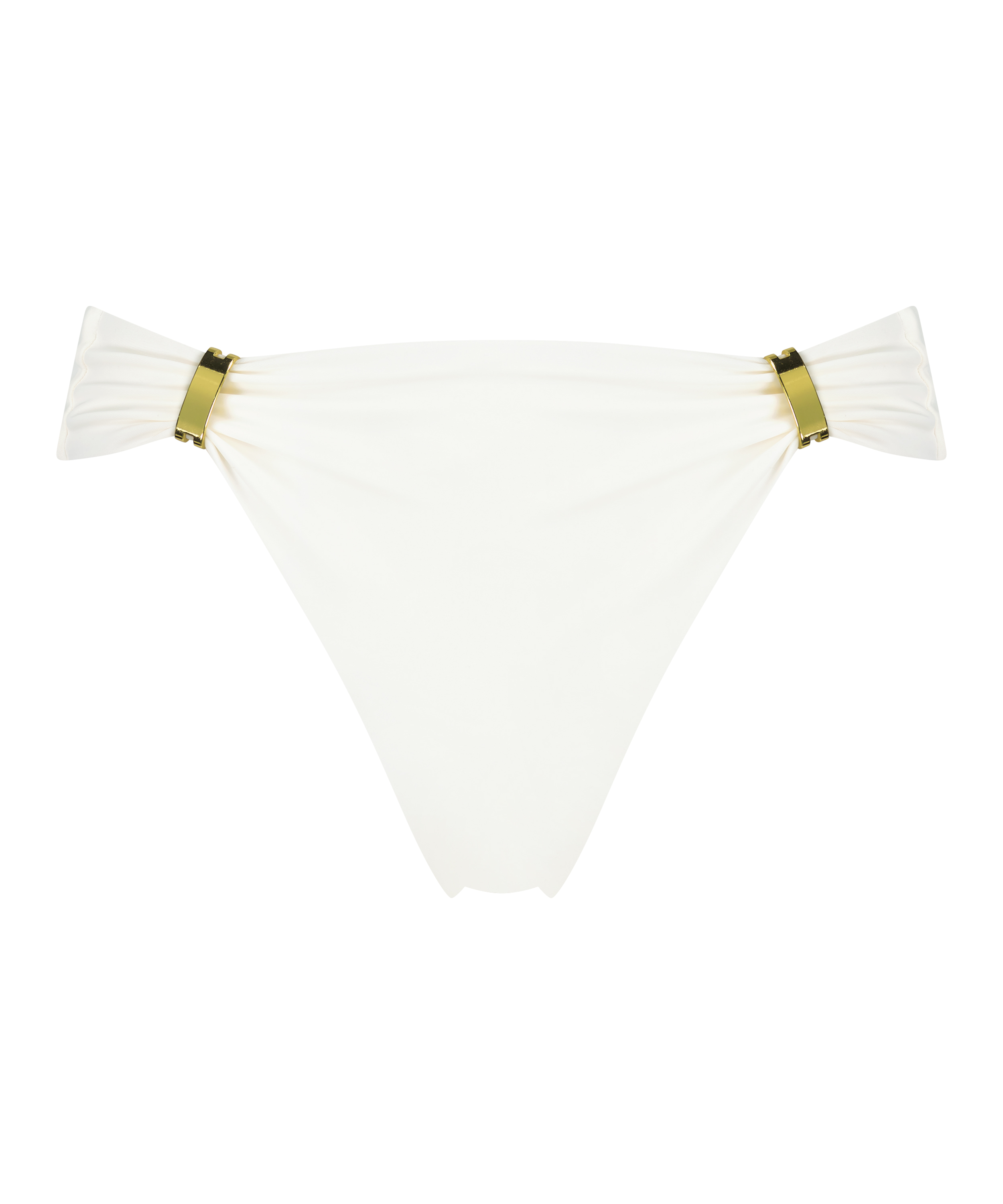 High Leg Bikini Bottoms, White, main