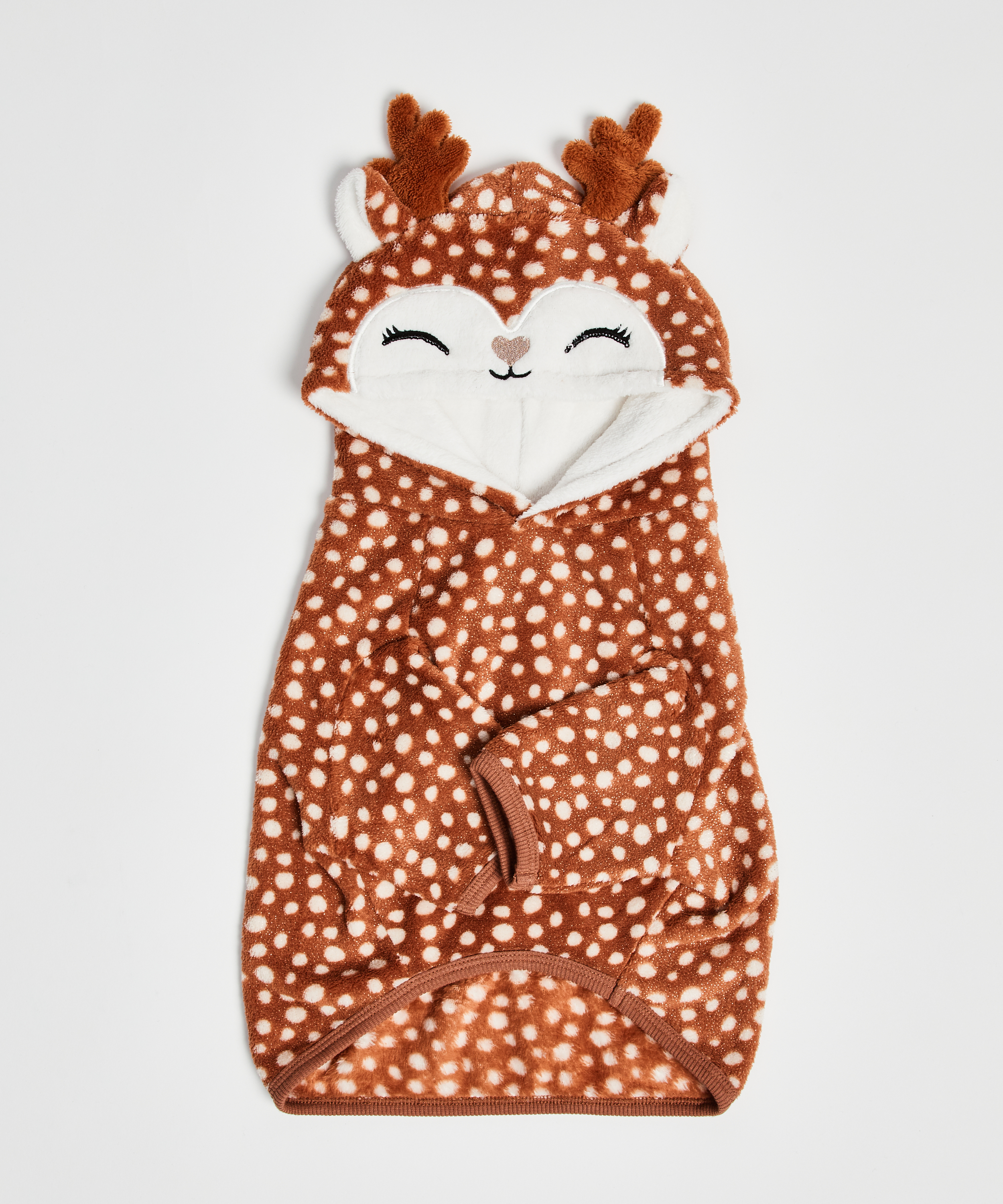 Dog's Fleece Onesie, Brown, main