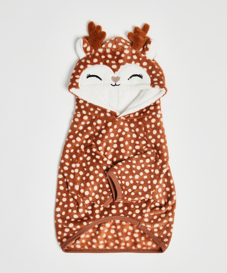 Dog's Fleece Onesie, Brown