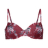 Tropic Glam non-padded underwired bikini top, Red